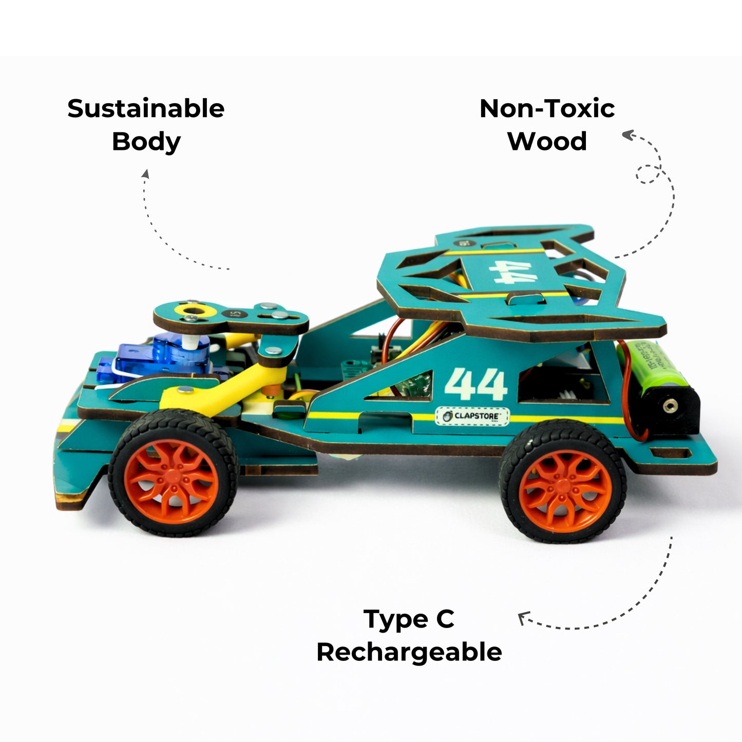 Sooper Brains™ Racer DIY RC Car ( Type-C Rechageable)