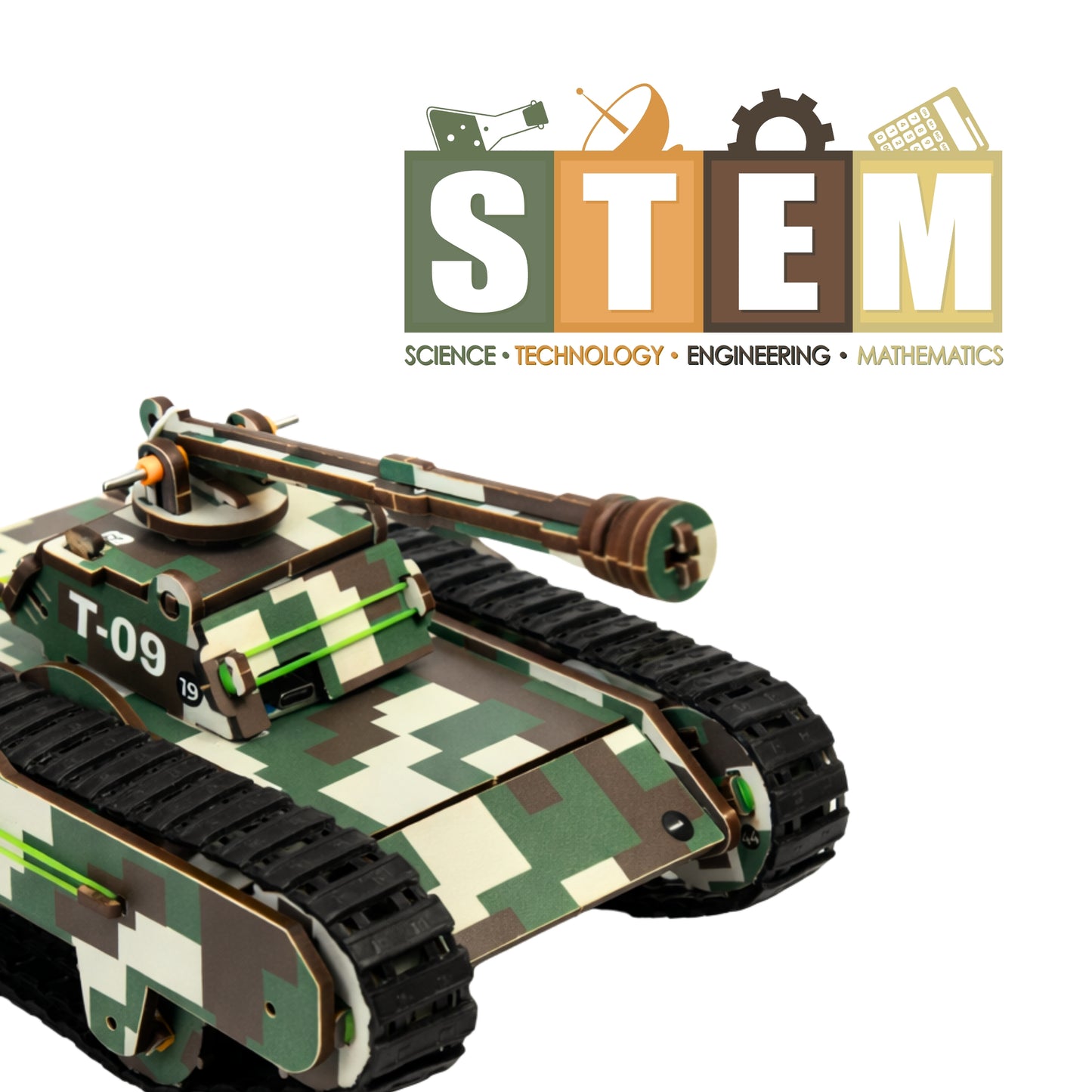 Sooper Brains™ DIY Army Tank Kit (Type-C Rechargeable)