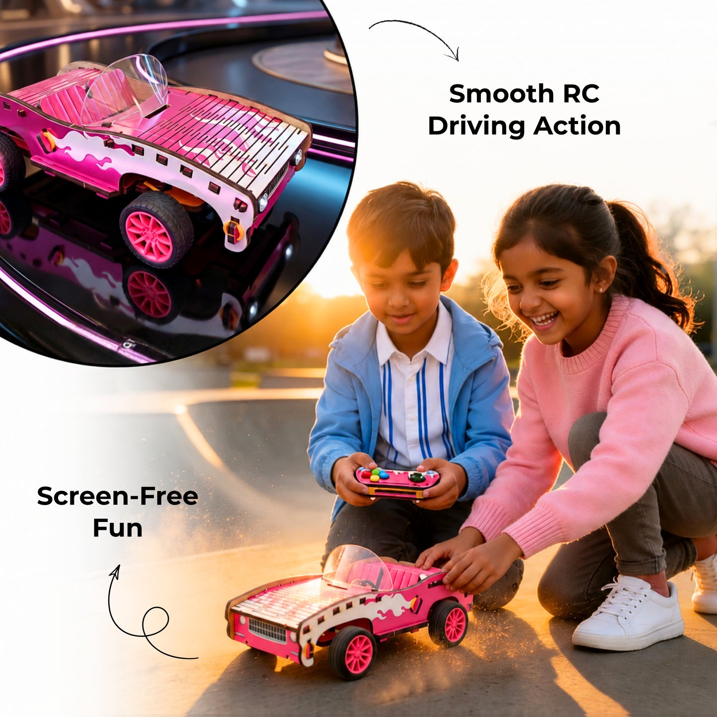 Sooper Brains™ Stacy DIY RC Car (Type-C Rechargeable)