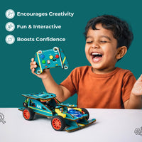 Sooper Brains™ Racer DIY RC Car ( Type-C Rechageable)