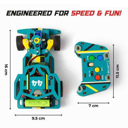 Sooper Brains™ Racer DIY RC Car ( Type-C Rechageable)