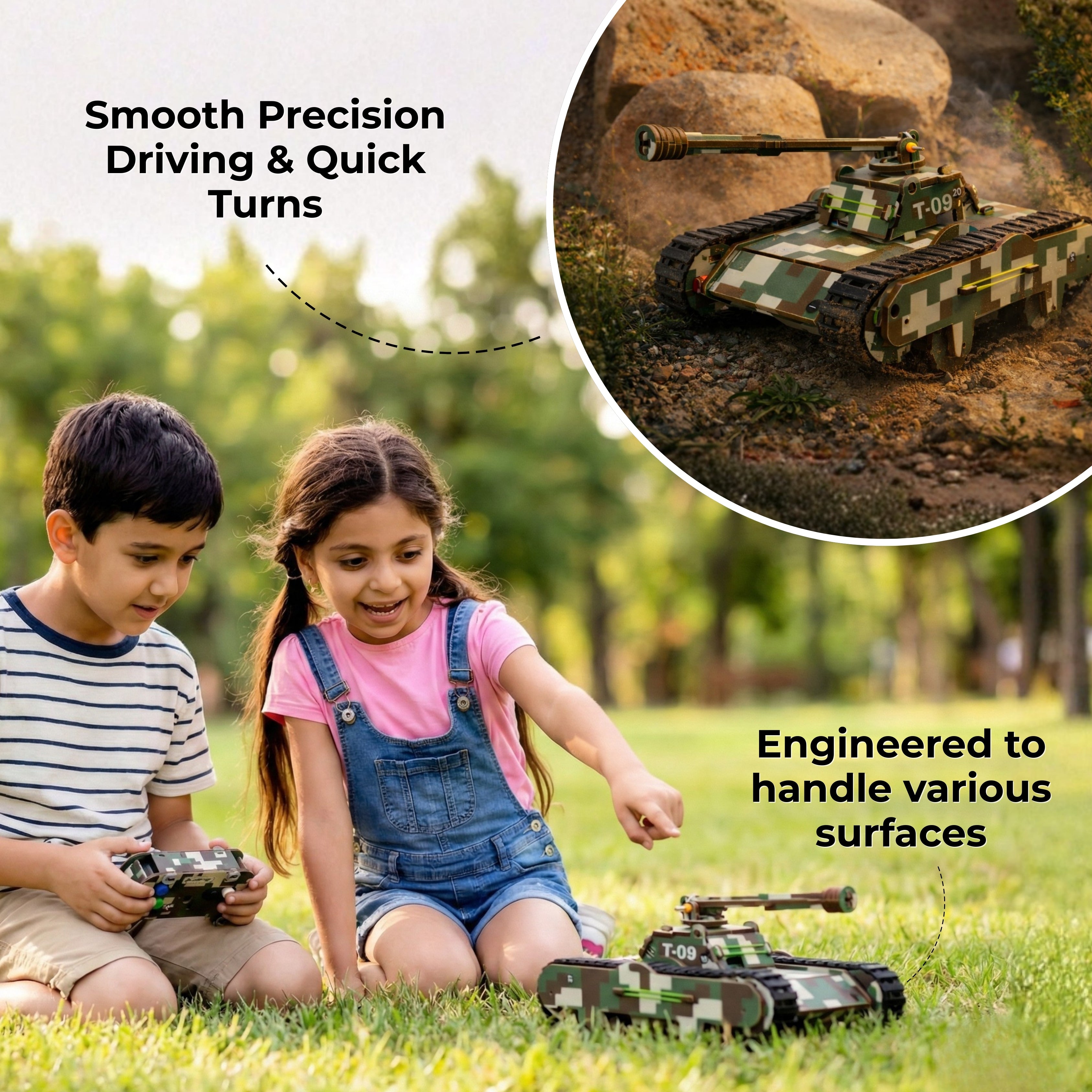 Sooper Brains™ DIY Army Tank Kit (Type-C Rechargeable)