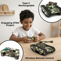 Sooper Brains™ DIY Army Tank Kit (Type-C Rechargeable)