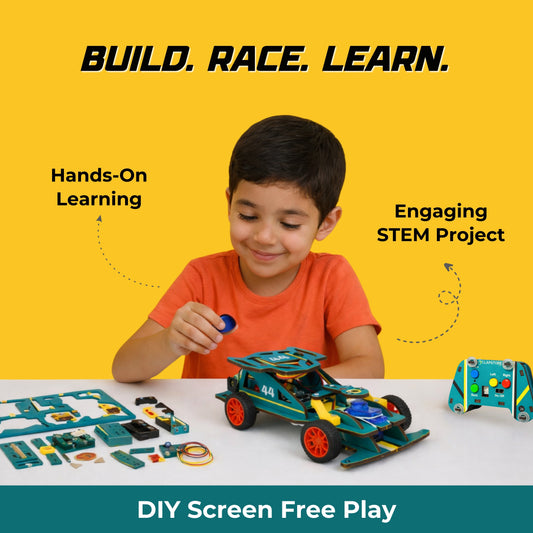 Sooper Brains™ Racer DIY RC Car ( Type-C Rechageable)