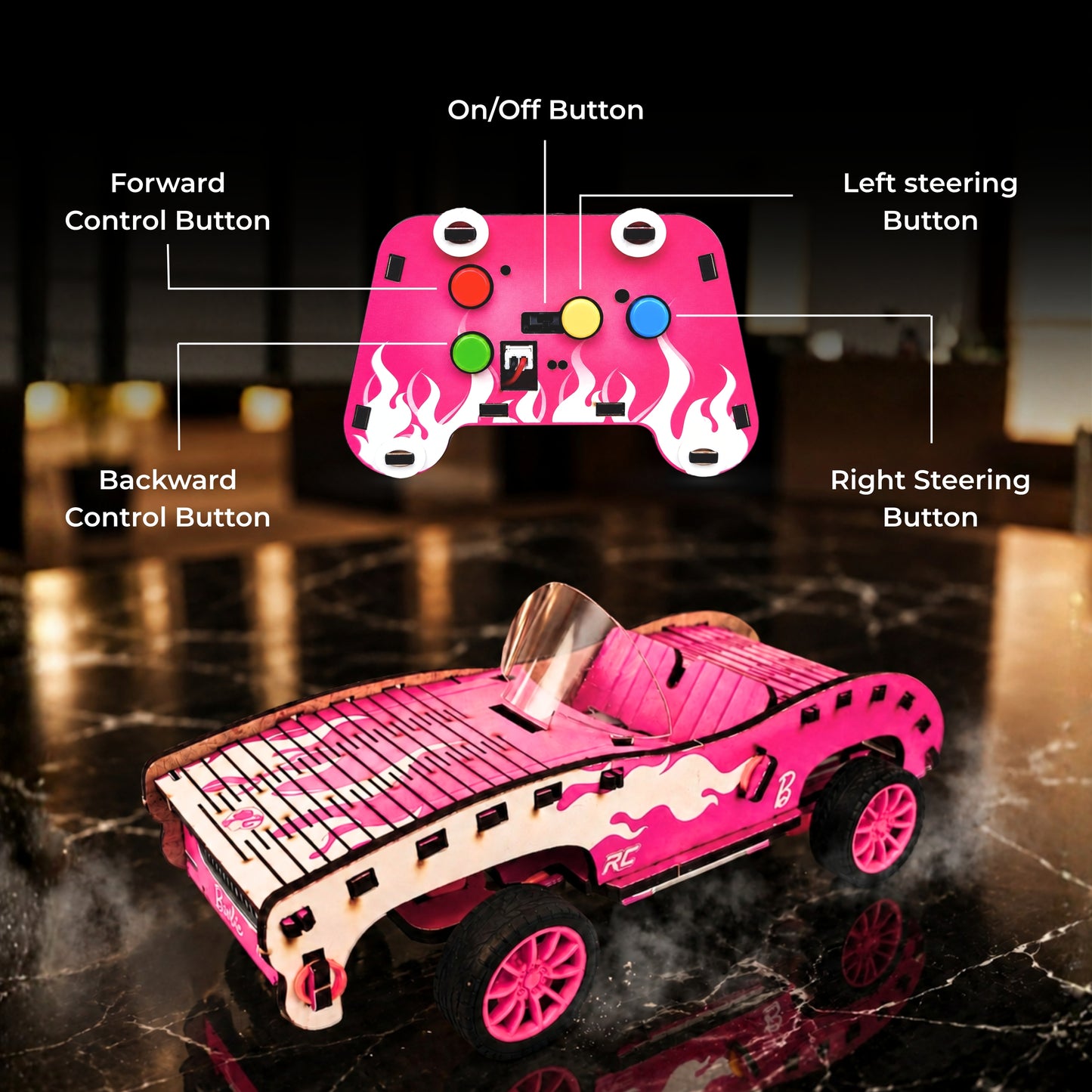 Sooper Brains™ Stacy DIY RC Car (Type-C Rechargeable)