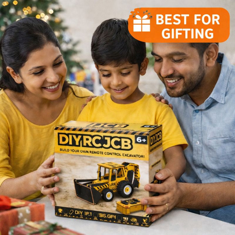 Sooper Brains™ STEM RC JCB Builder Kit (Type-C Rechargeable)