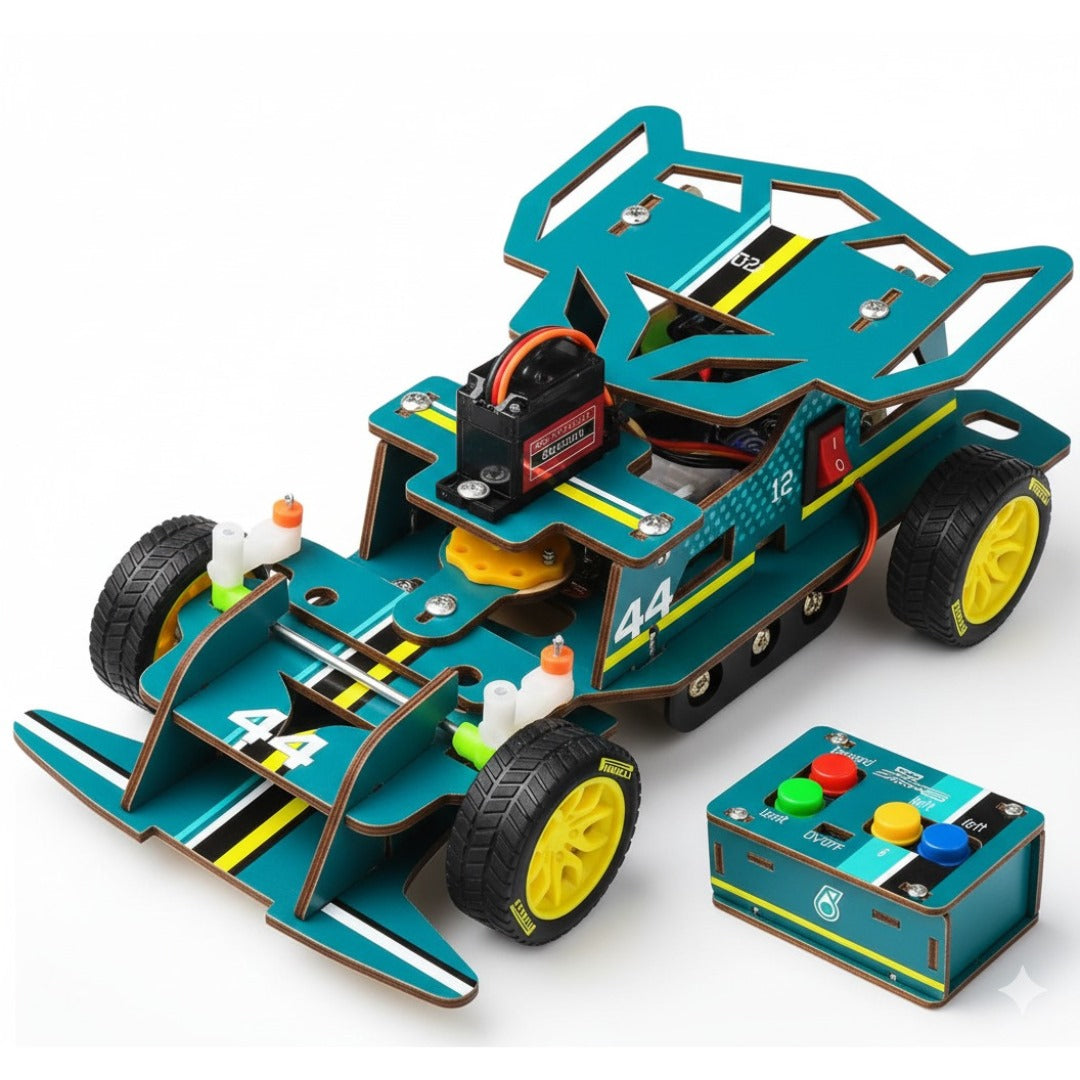 Sooper Brains™ Racer DIY RC Car ( Type-C Rechageable)