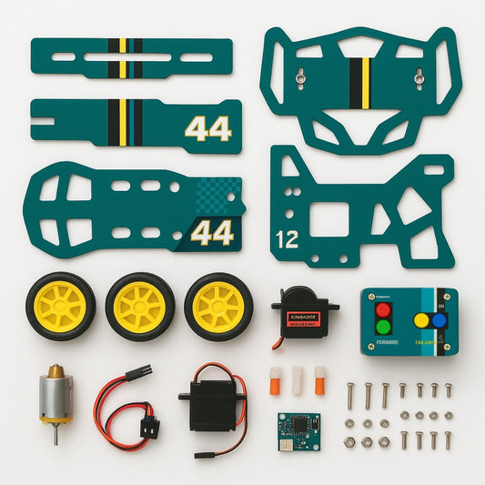 Sooper Brains™ Racer DIY RC Car ( Type-C Rechageable)
