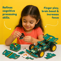 Sooper Brains™ Racer DIY RC Car ( Type-C Rechageable)